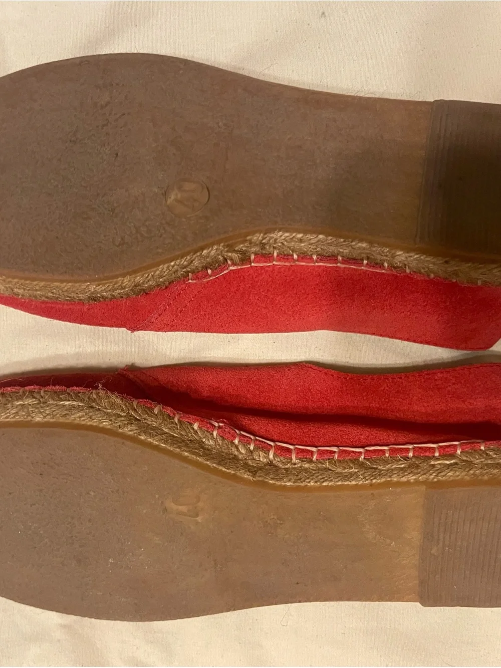 Made in Spain - Red Suede Espadrille Lace-Up Flats